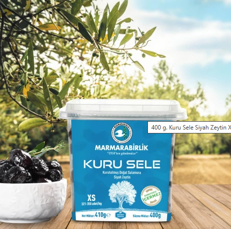 Вяленые чёрные оливки MARMARABİRLİK «Kuru Sele»