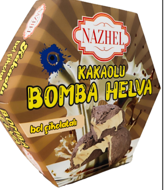  БОМБА ХАЛВА КУНЖУТНАЯ КАКАО С НАЧИНКОЙ БЕЛЫЙ ШОКОЛАД 