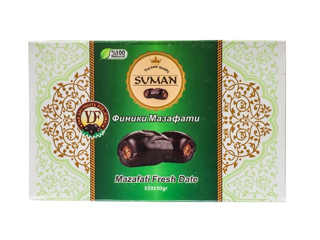 Финики в коробочке SUMAN 550 гр (мазафати)